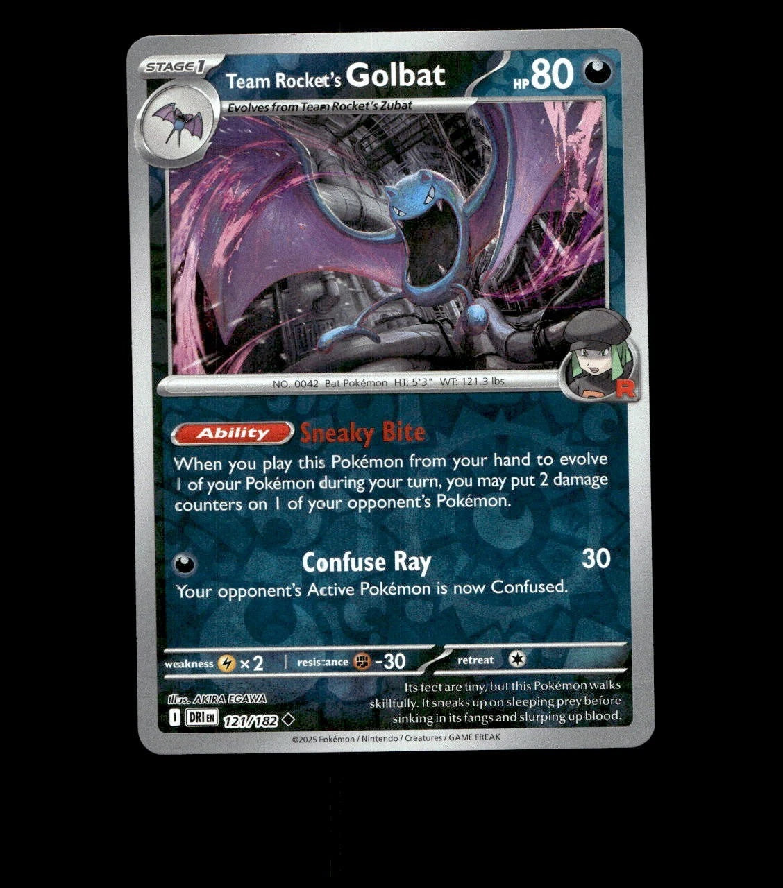 Team Rocket’s Golbat – 121/182 – Destined Rivals – Reverse Holo Near Mint TCG