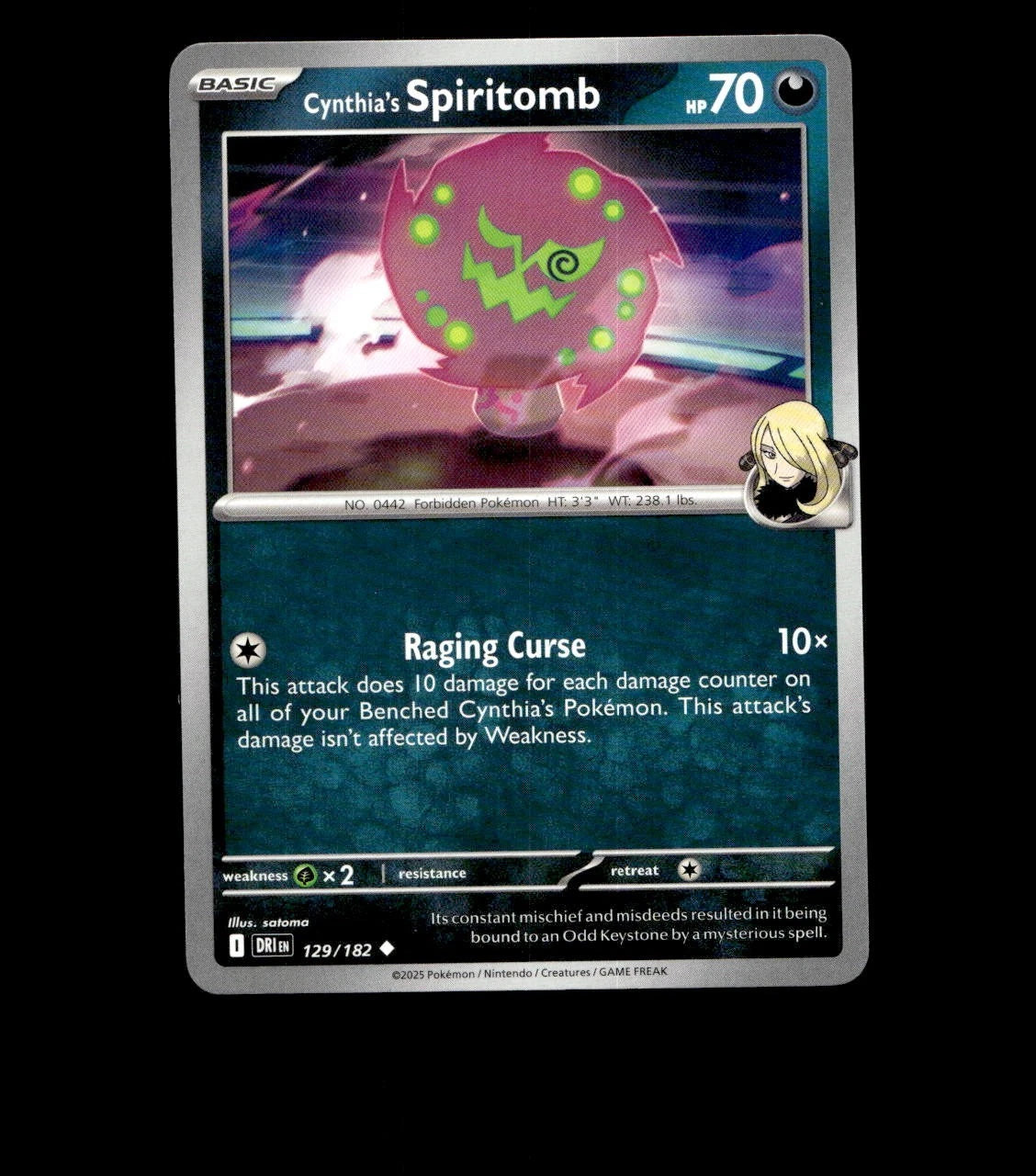 Cynthia’s Spiritomb – 129/182 – Destined Rivals – Non Holo Near Mint Pokemon