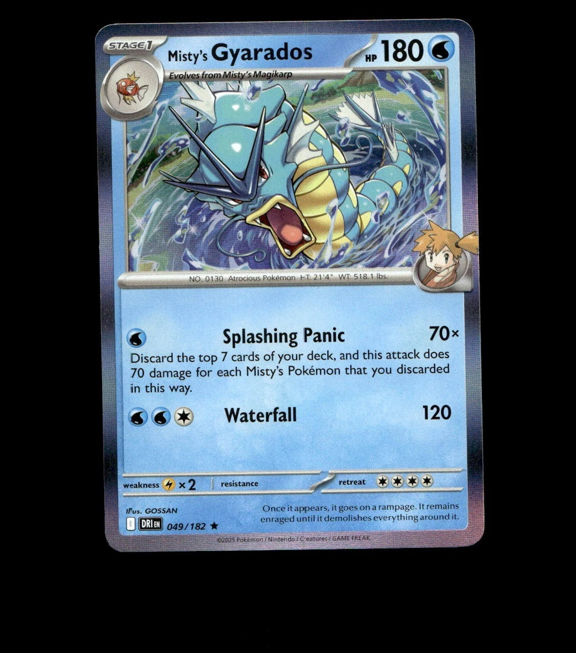 Misty’s Gyarados – 049/182 – Destined Rivals – Holo Near Mint Pokemon Card