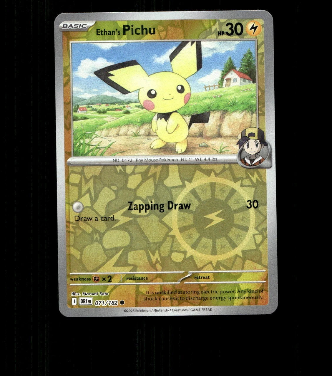 Ethan’s Pichu – 071/182 – Destined Rivals – Reverse Holo Near Mint Pokemon