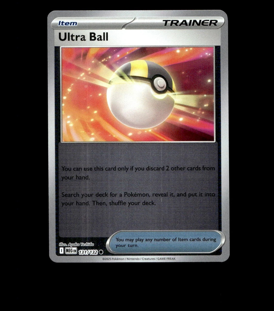 Ultra Ball – 131/132 – Mega Evolution – Reverse Holo – Near Mint - Pokemon Card