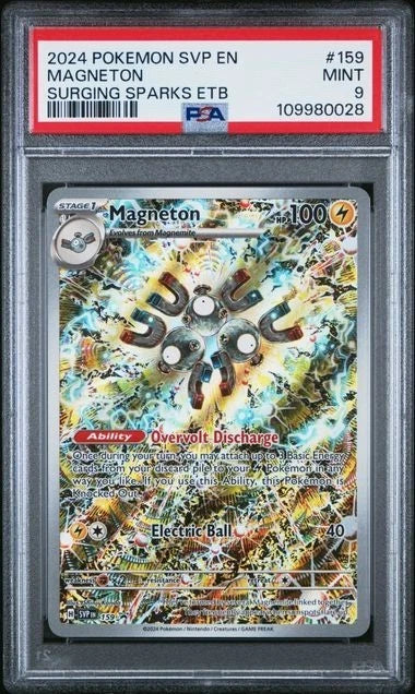 2024 Pokemon SVP EN-SV Black Star Promo Magneton #159 Surging Sparks Etb PSA 9