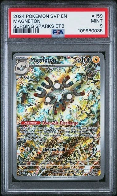 2024 Pokemon SVP EN-SV Black Star Promo Magneton #159 Surging Sparks Etb PSA 9