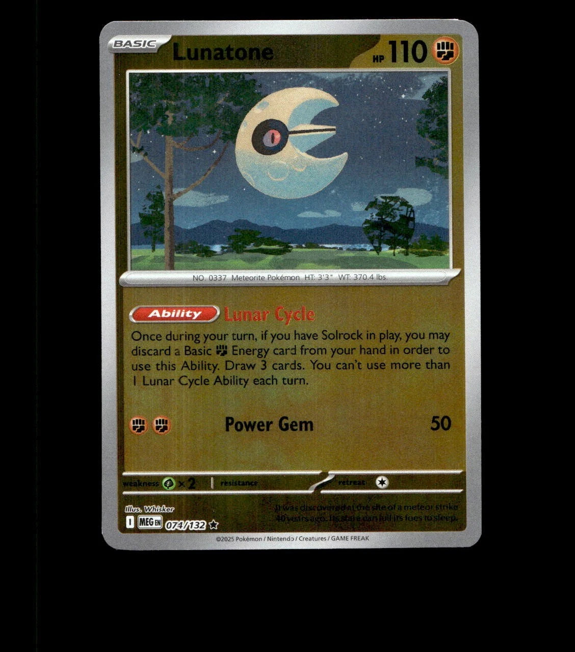 pokemon card lunatone LV. 38 (SV) #32 Weakness / Resistance / Retreat Cost Lunatone | Pokmon Cards and