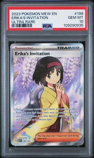 2023 ERIKA'S INVITATION 196/165 POKEMON SCARLET & VIOLET MEW EN 151 PSA 10