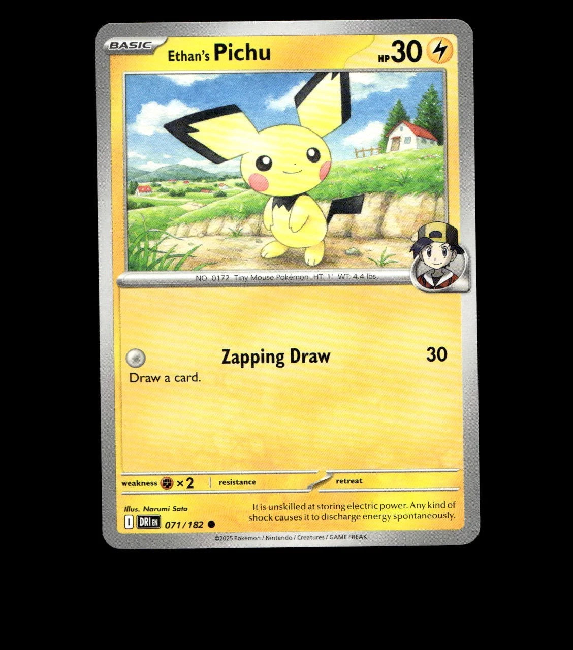 Ethan’s Pichu – 071/182 – Destined Rivals – Non Holo Near Mint Pokemon Card