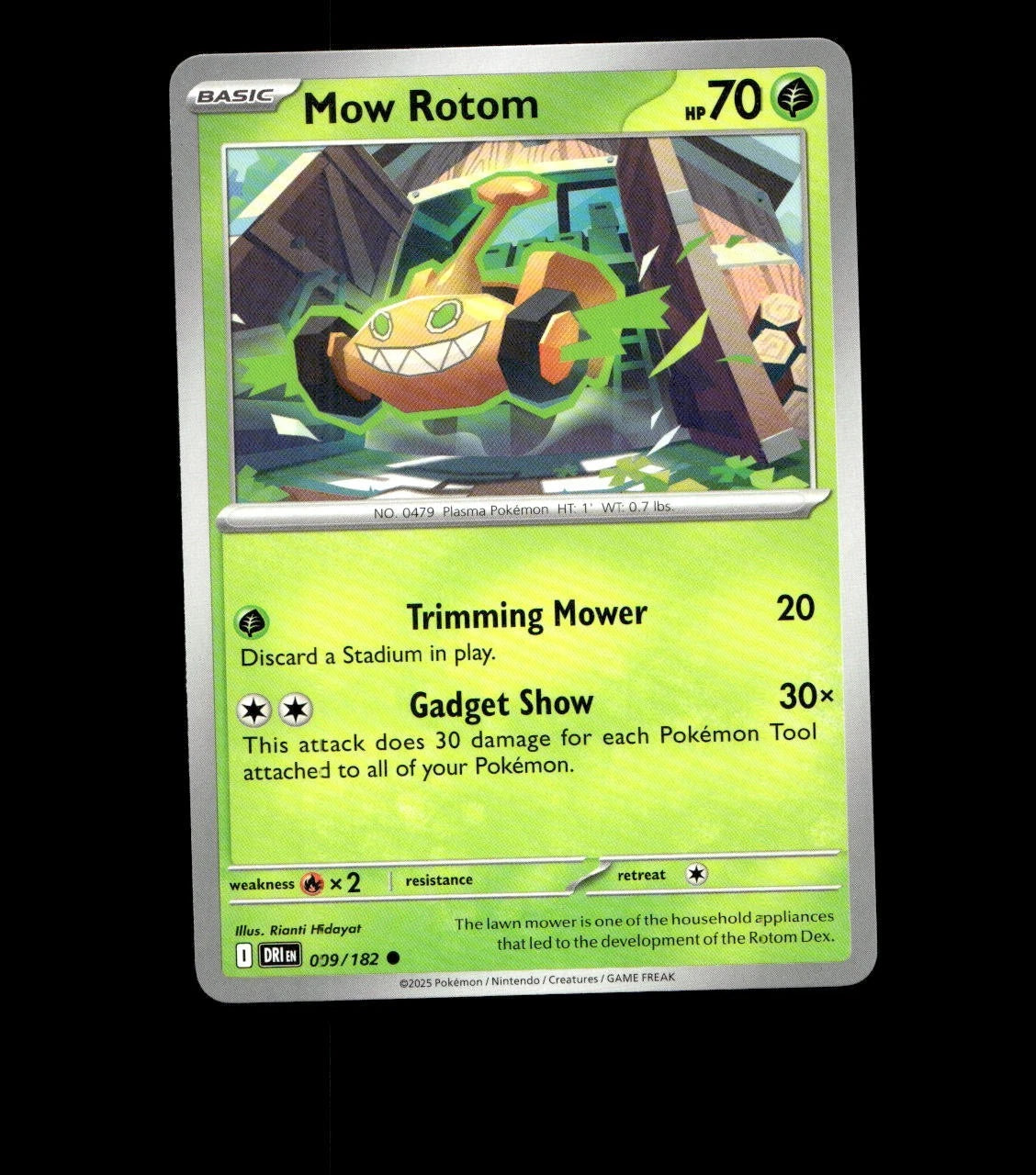 Mow Rotom – 009/182 – Destined Rivals – Non Holo Near Mint Pokemon Card TCG