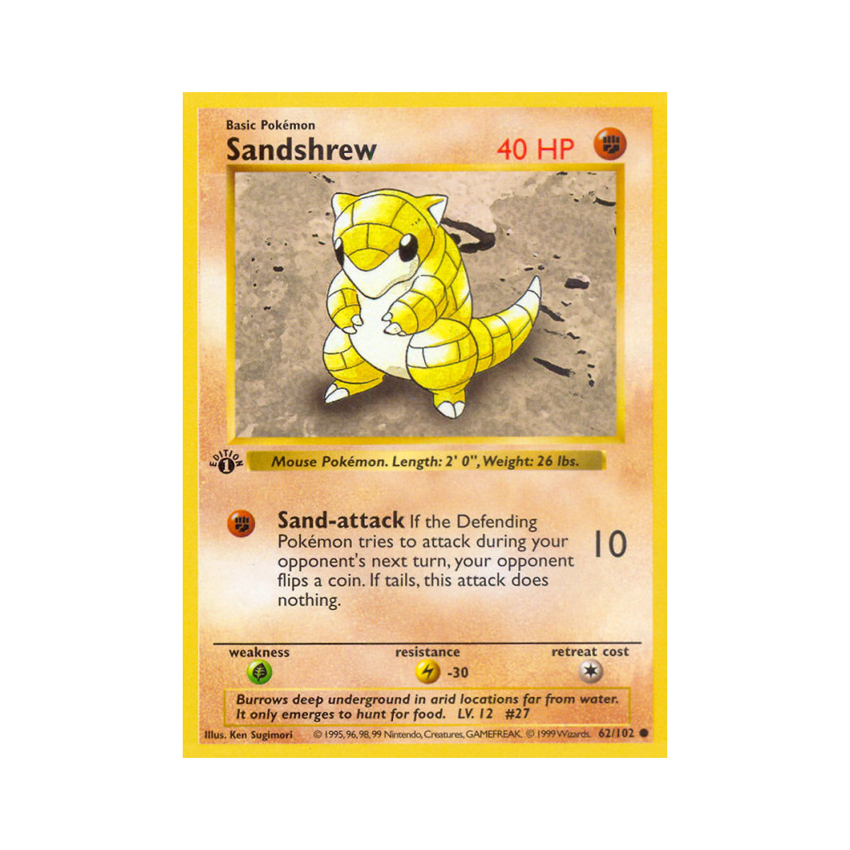 Sandshrew 62/102 Base