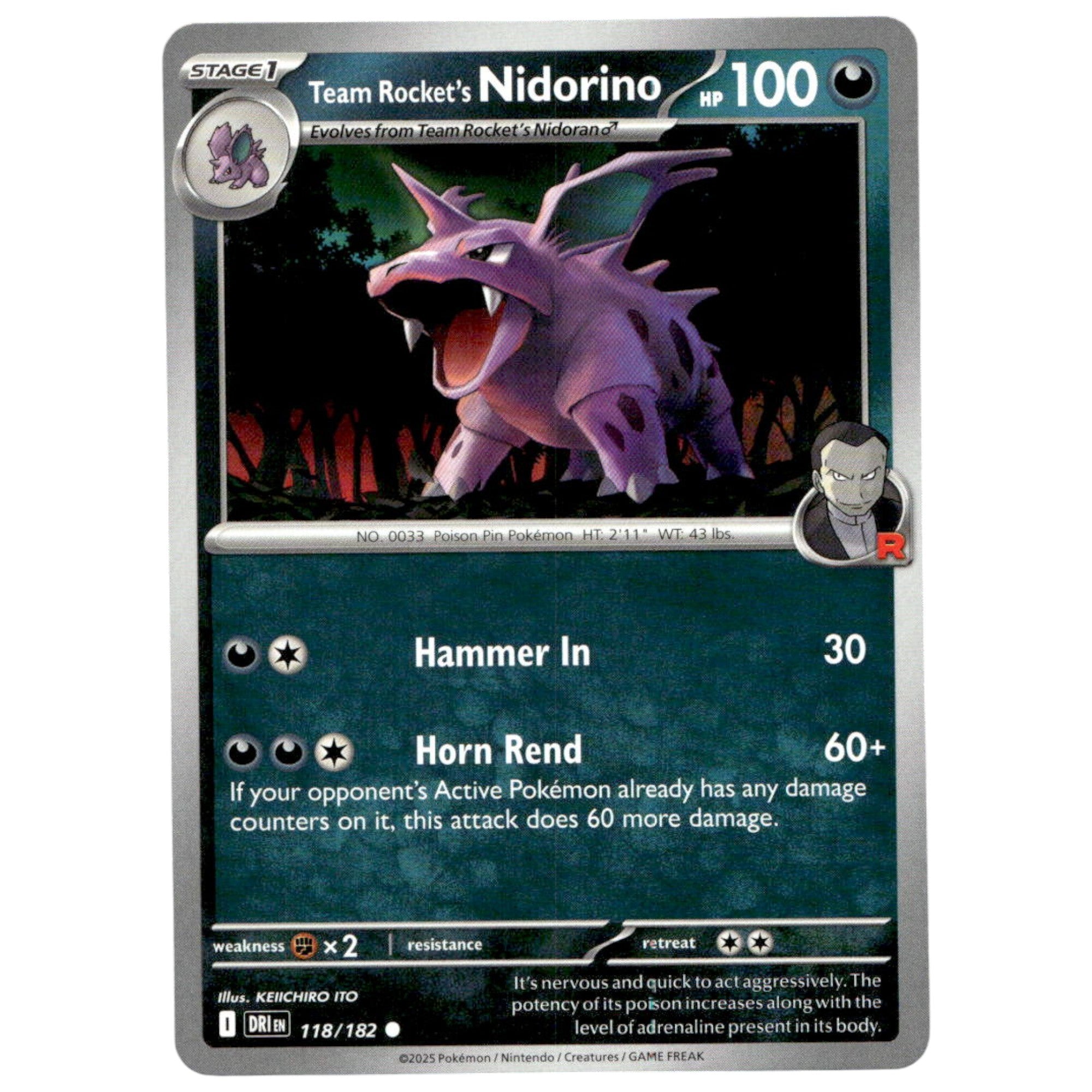 Team Rocket’s Nidorino - 118/182