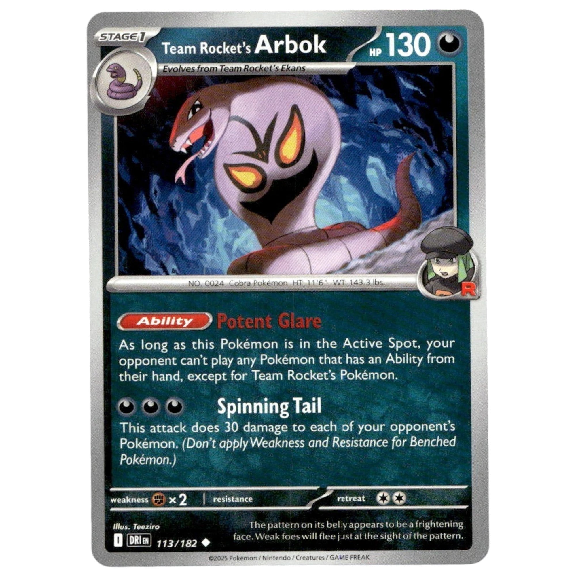 Team Rocket’s Arbok – 113/182