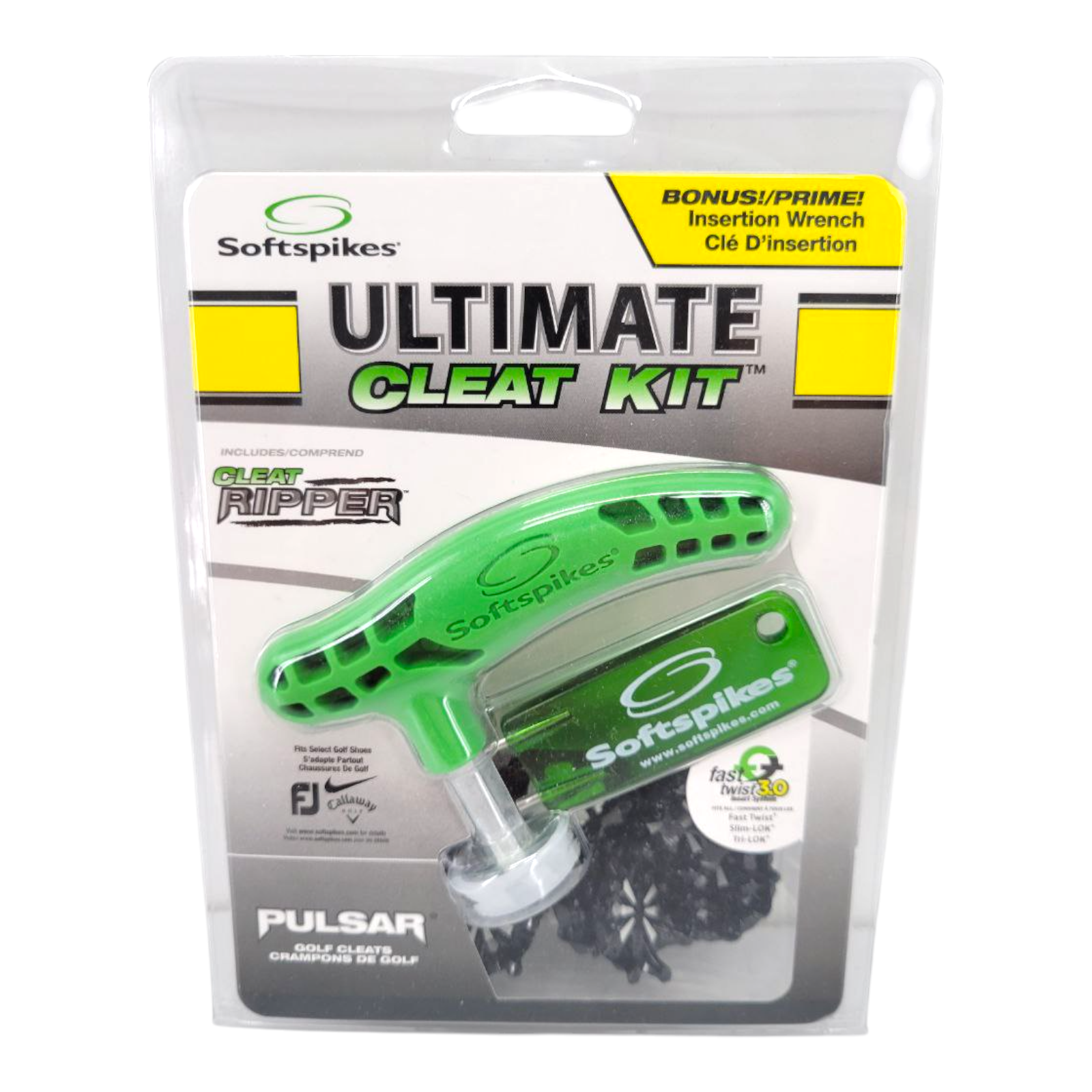 Softspikes Ultimate Cleat Kit Pulsar Golf Spikes Ripper Wrench Fast Twist 3.0