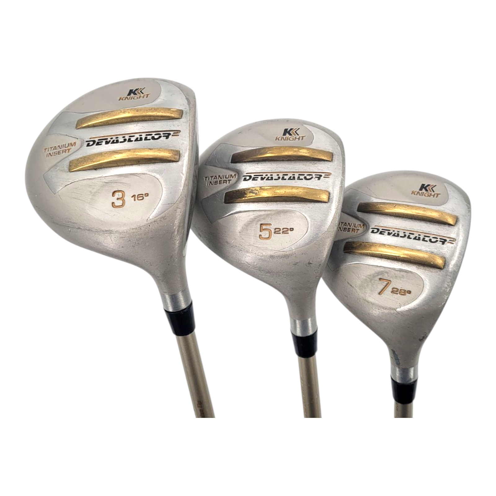 Knight Devastator Ladies Titanium 3 5 7 Fairway Woods Set Graphite Shafts RH