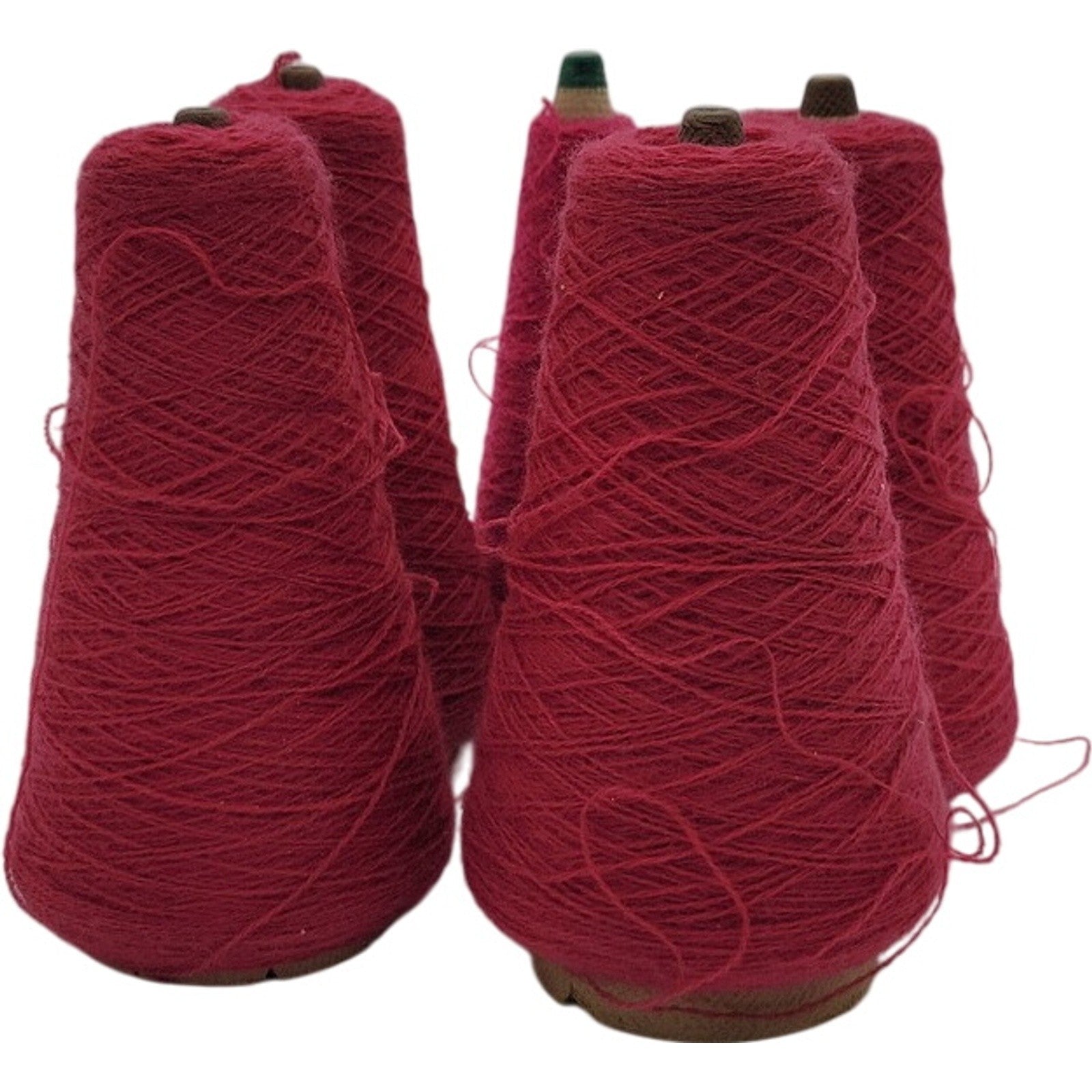 Vintage Templon 2/24 Raspberry Heather Yarn Cone S-83351 Lot of 5