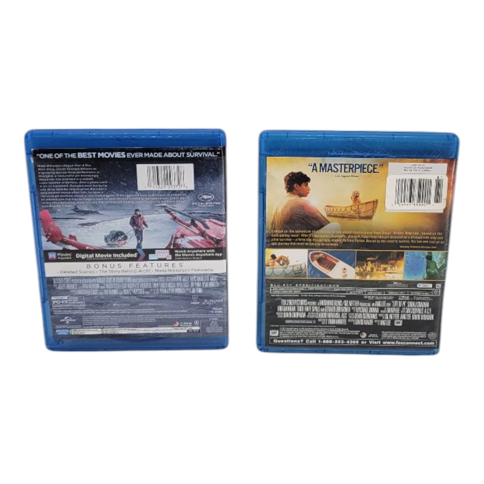 Arctic and Life of Pi Blu-ray Drama Survival Movie Bundle