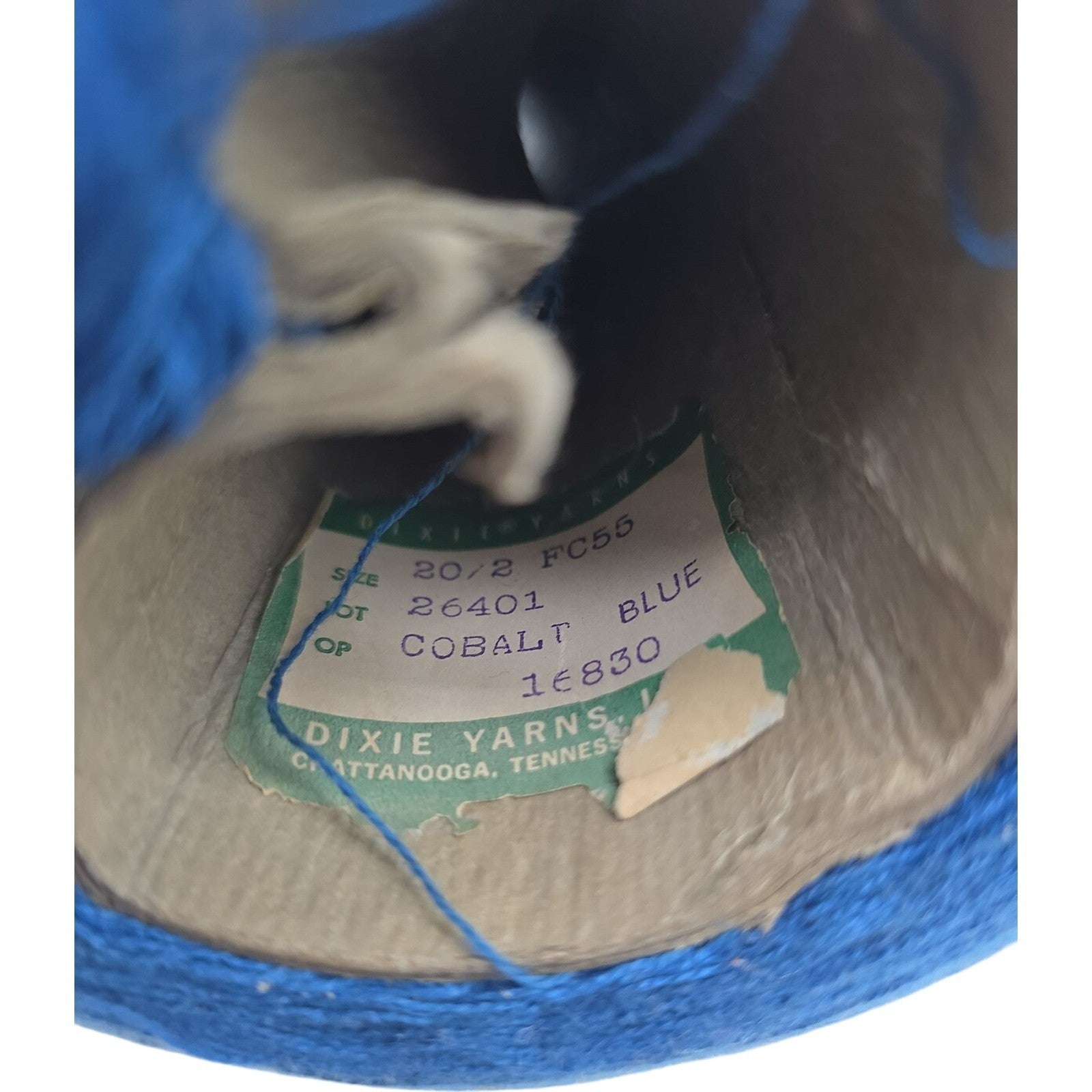 Vintage Dixie Yarns 20/2 Acrylic Weaving knitting Yarn Cobalt Blue 16830
