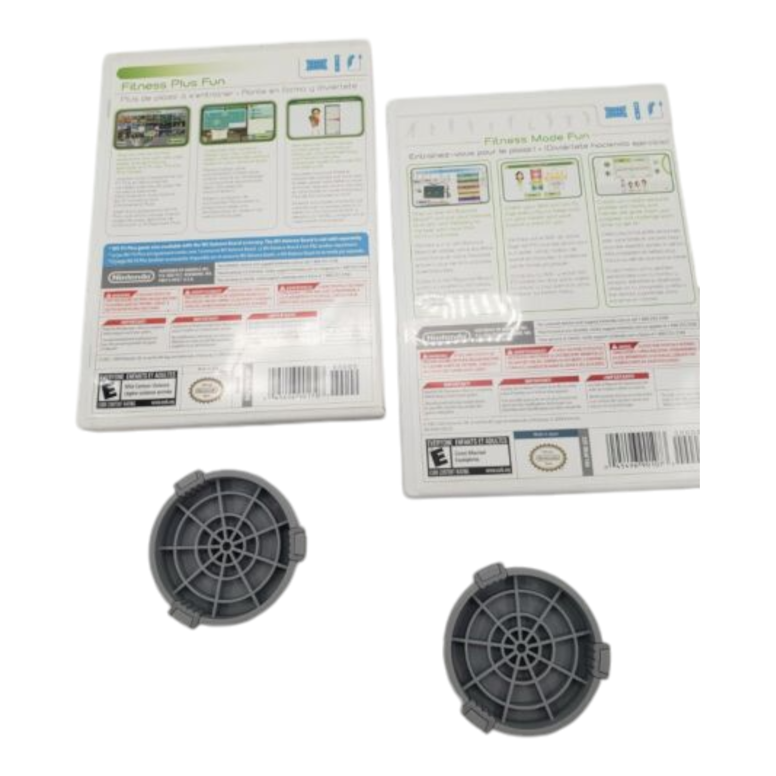Wii Fit DVD Wii Fit Plus DVD and Pair of Wii Fit Extensions Bundle