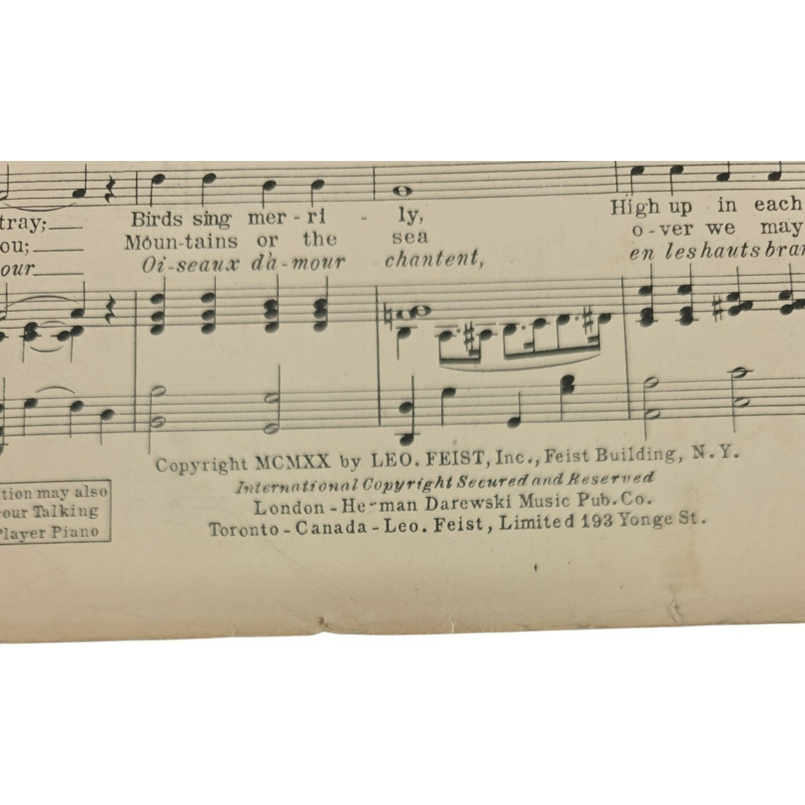 Vintage 1920 Feather Your Nest Kendis Brockman and Howard Johnson Sheet Music