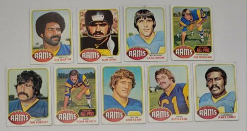 1976 Topps Chewing Gum Football Cards Los Angeles Rams