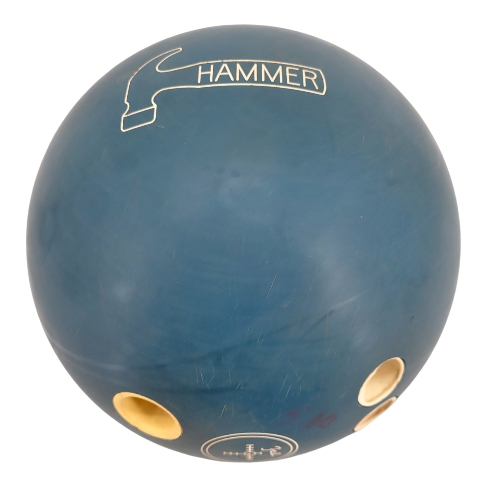 Vintage Fab Hammer Bowling Ball Teal Drilled Urethane 15lbs