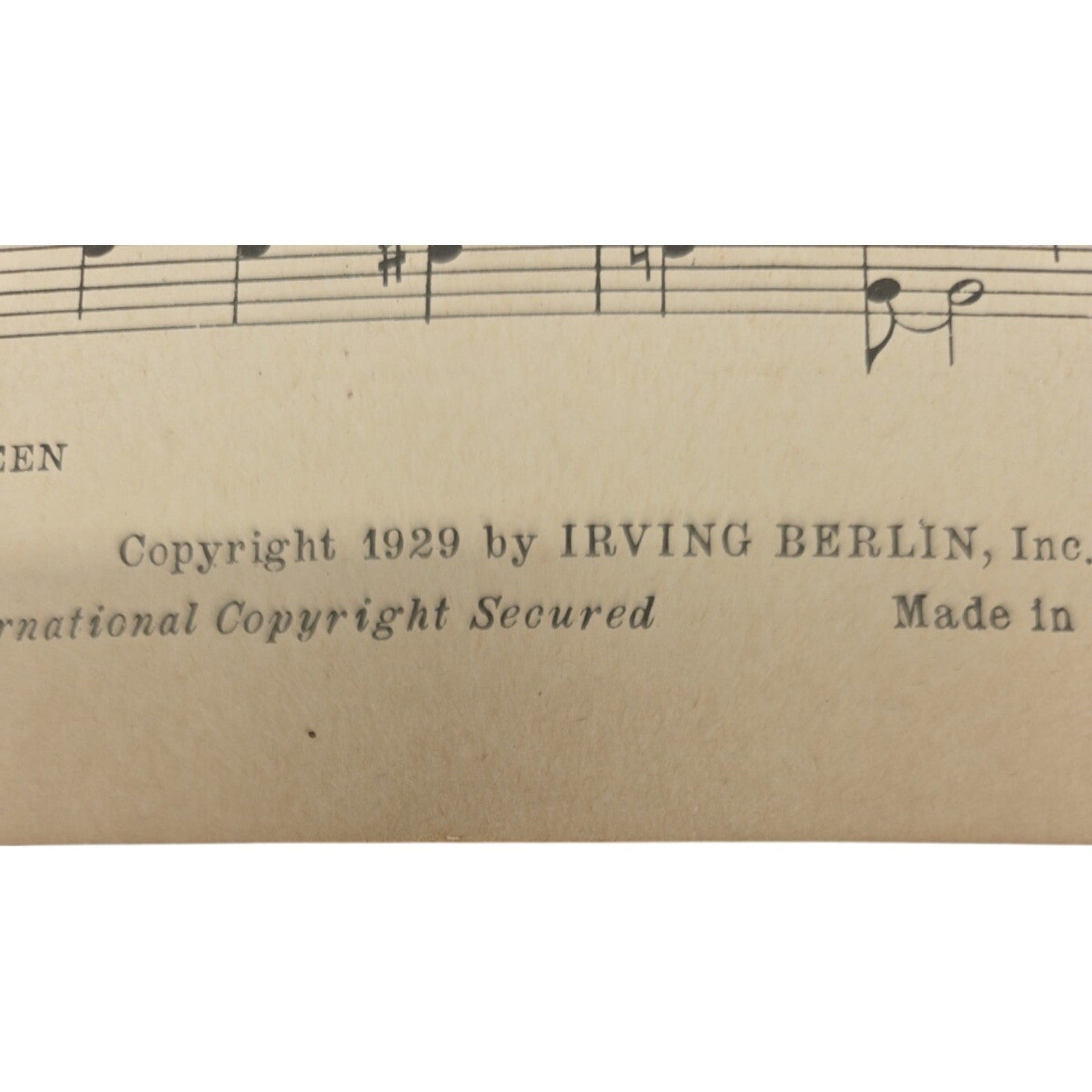 1929 Vintage Weary River Sheet Music Piano Ukulele Banjulele Banjo Irving Berlin