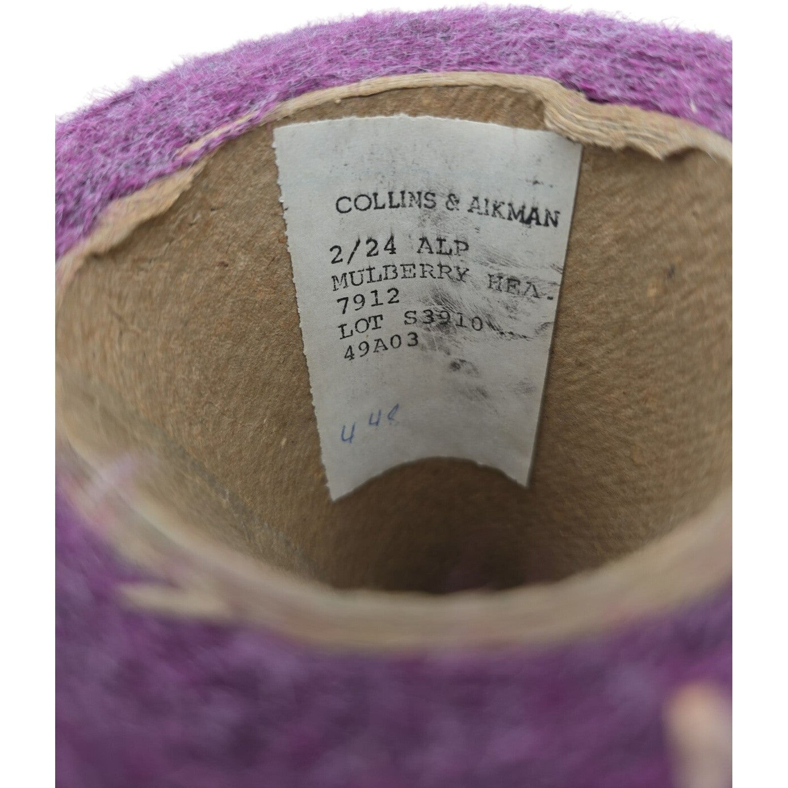 Vintage Collins And Aikman 2/24 Acrylic Cone Yarn Mulberry Heather 7912