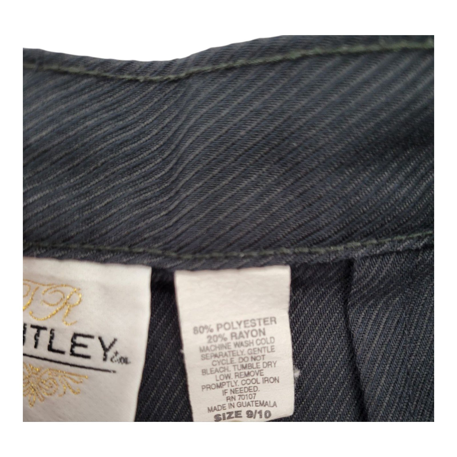 TR Bentley Womens Pleated Dress Pants Black Polyester Rayon Size 9/10