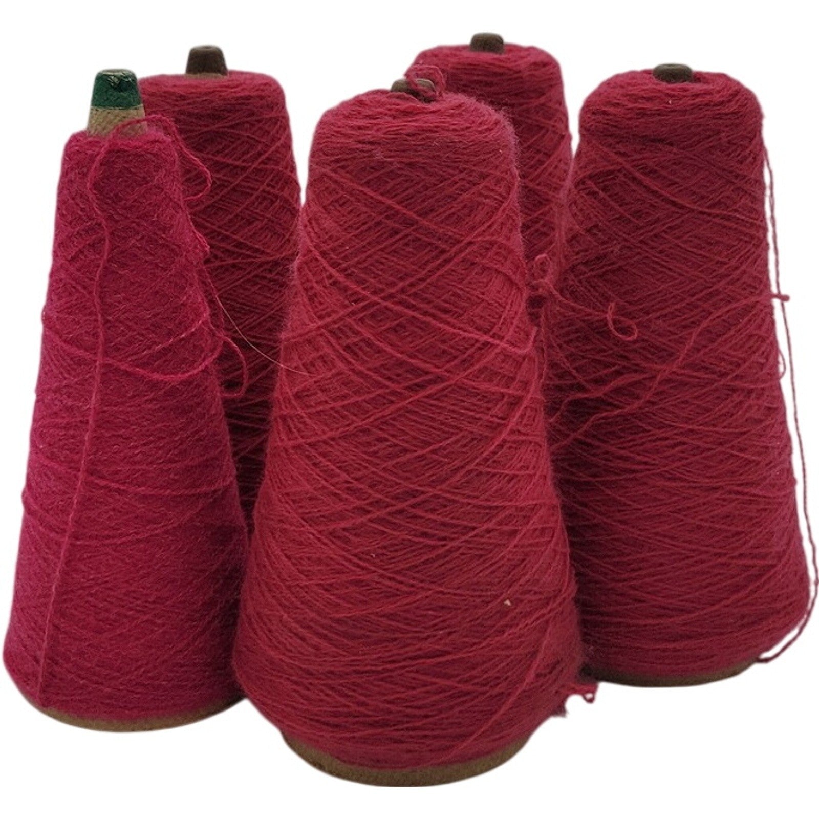 Vintage Templon 2/24 Raspberry Heather Yarn Cone S-83351 Lot of 5