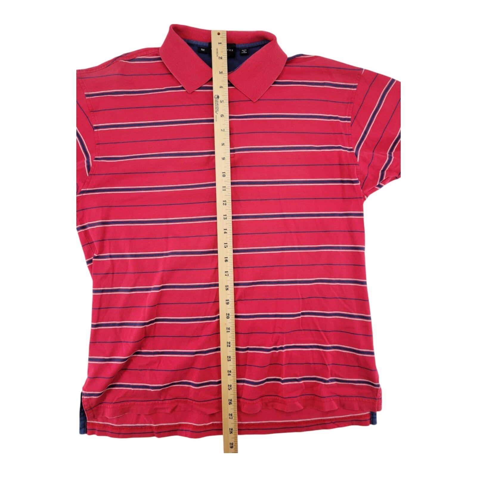 Bobby Jones Red Navy Striped Polo Shirt Mens Size M