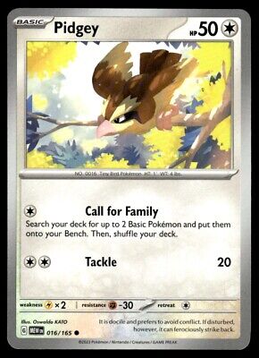 Pokemon 2023 Scarlet & Violet 151 Pidgey Common #16 Near Mint Card