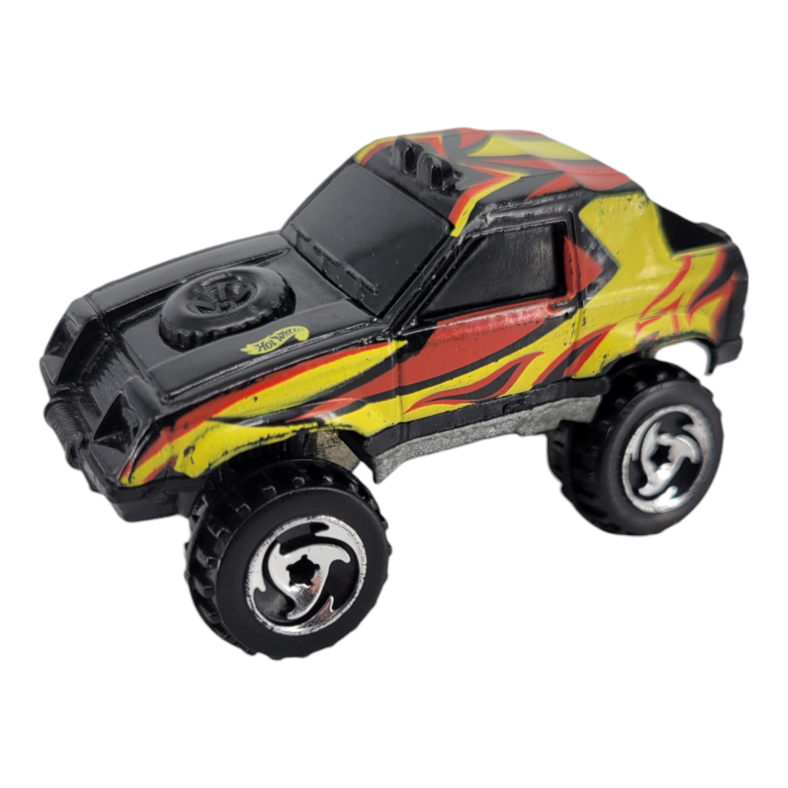 1984 Mattel Hot Wheels Black Yellow Red Off-Road Toy Truck Diecast Vintage