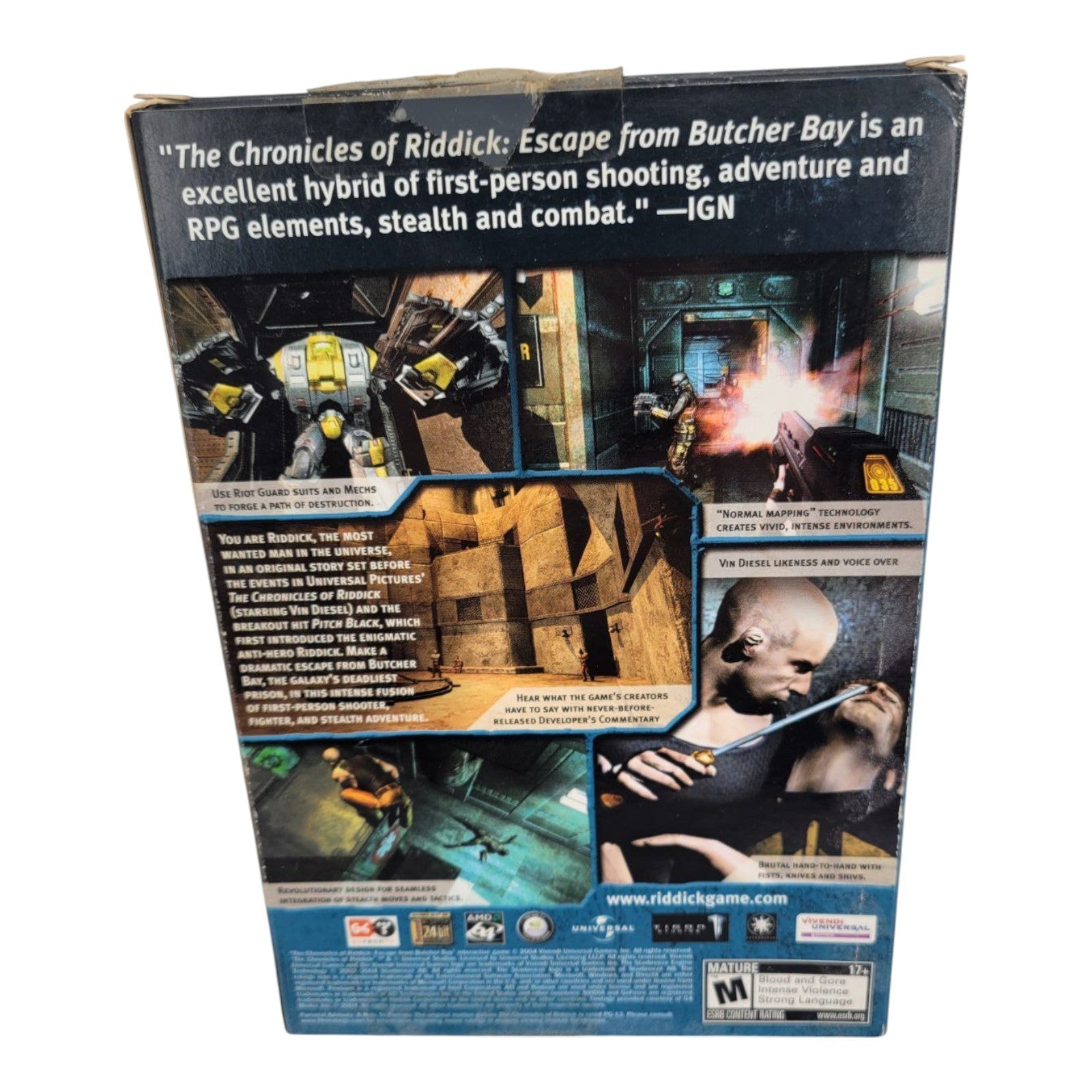 The Chronicles Of Riddick Escape From Butcher Bay Developers Cut PC Game 2004