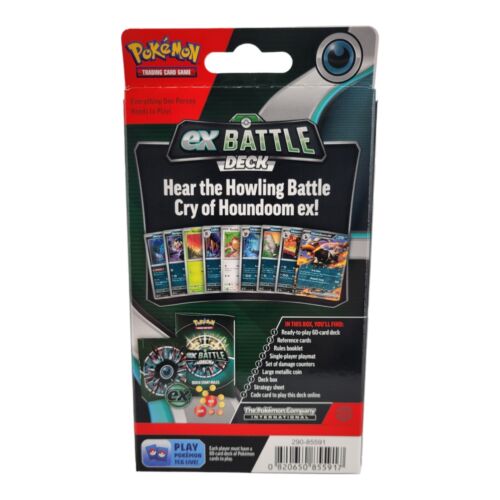 Pokemon TCG ex Battle Deck Houndoom ex 60 Cards Playmat Deck Box Metal Coin