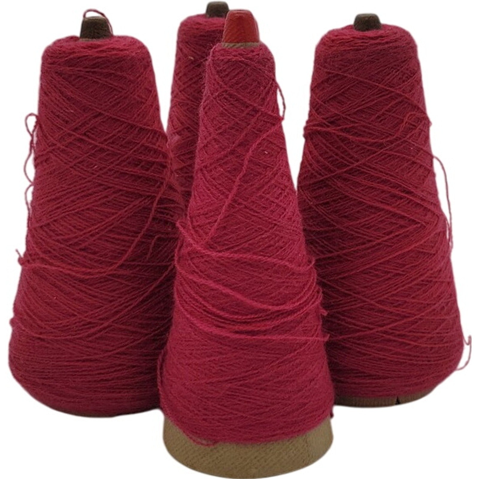 Vintage Templon 2/27 Raspberry 100% Creslan Acrylic Cone Yarn S-88953 Lot of 4