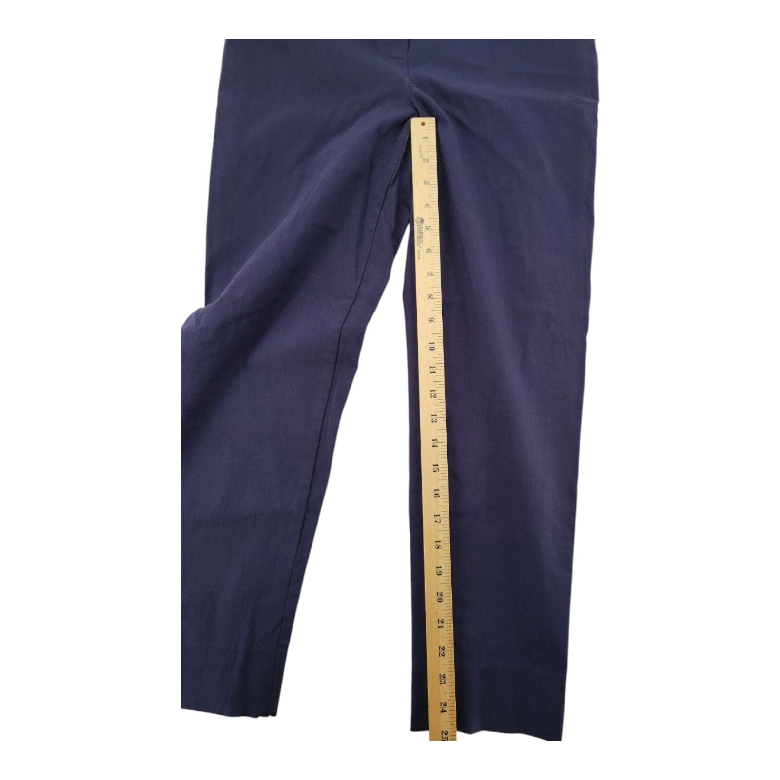 Zac & Rachel Navy Blue Pull On Stretch Pants Rayon Blend Womens Size 8