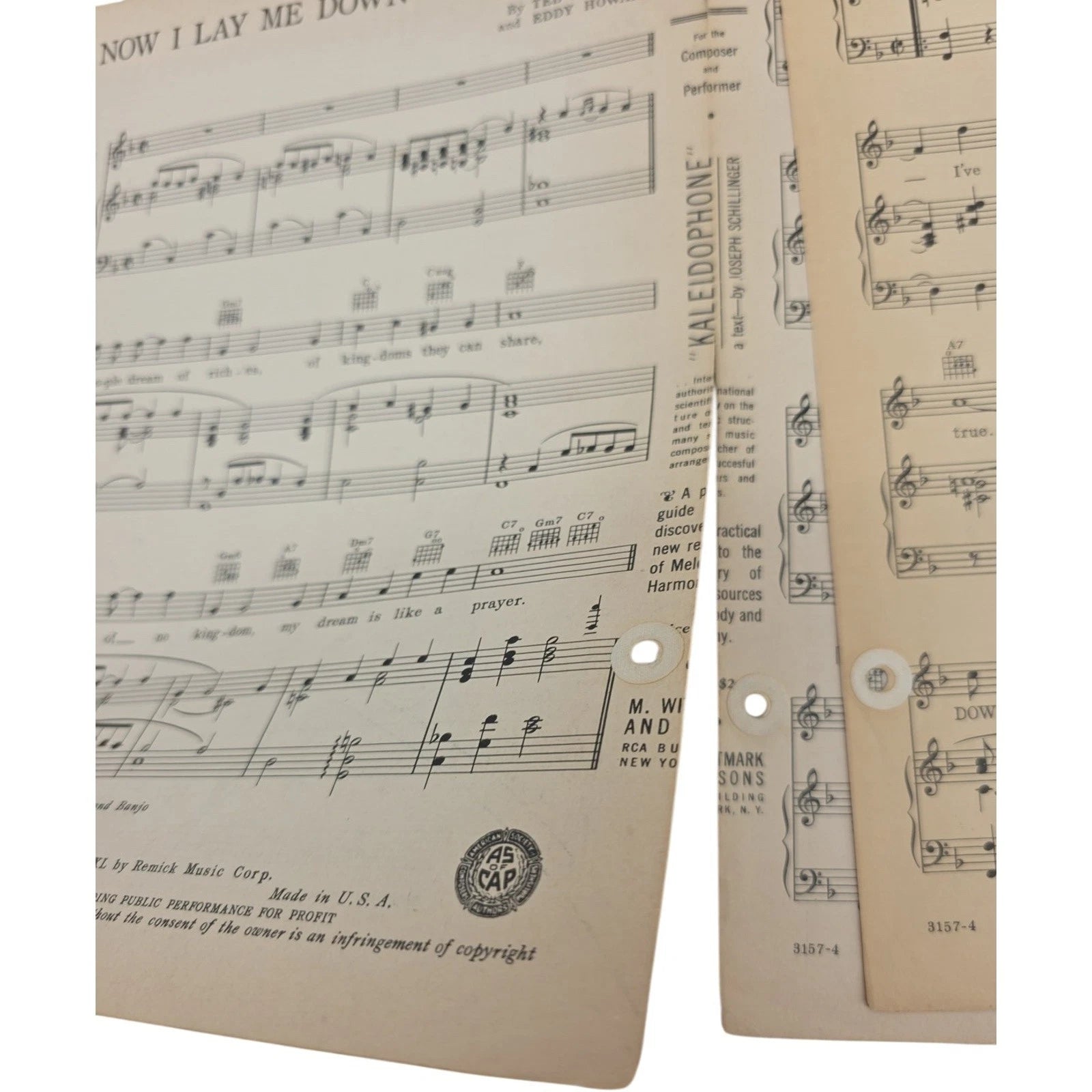 Now I Lay Me Down to Dream Sheet Music 1940 Ted Fiorito Eddy Howard Remick Music