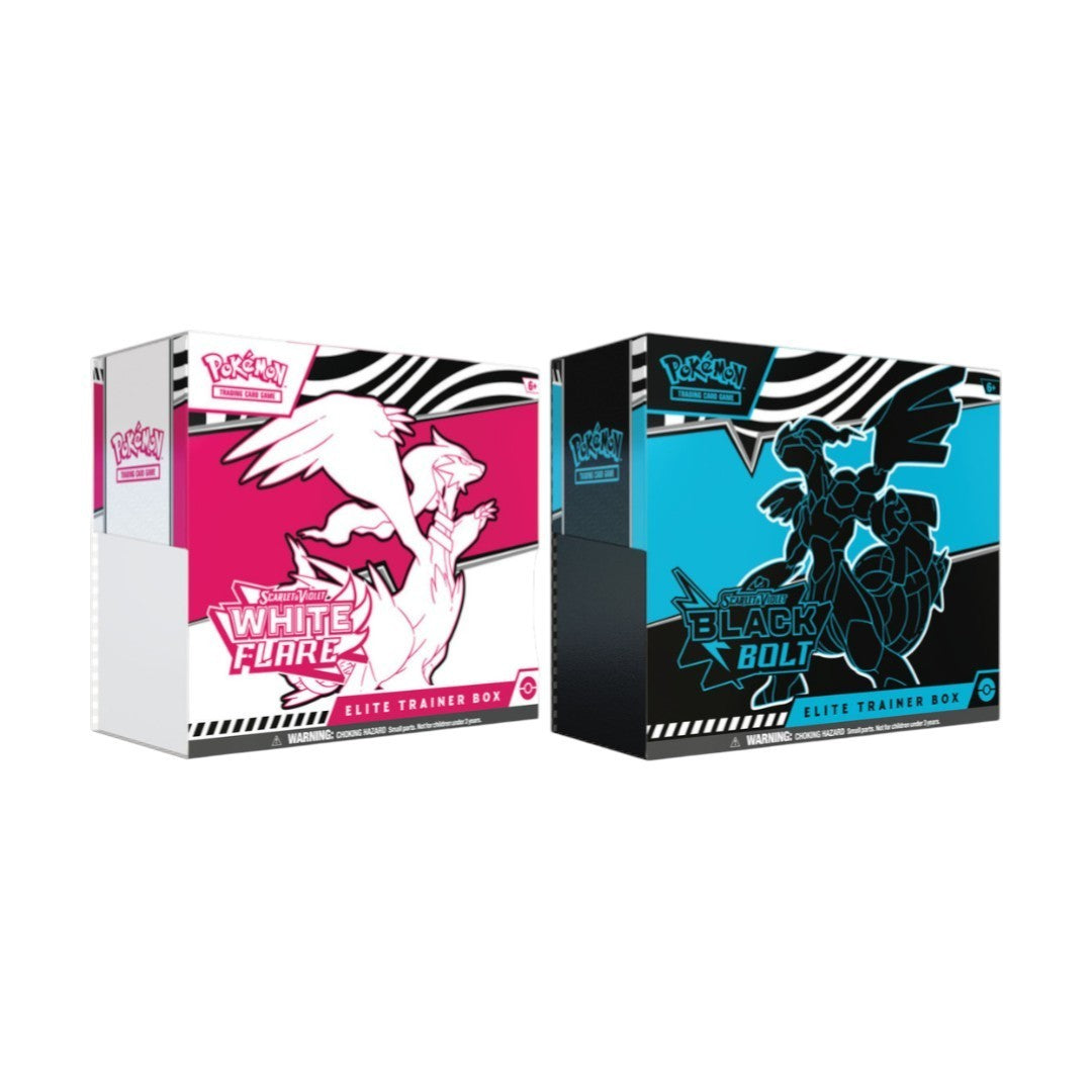 Pokémon TCG Lot Black Bolt and White Flare Elite Trainer Box ETB Set of 2