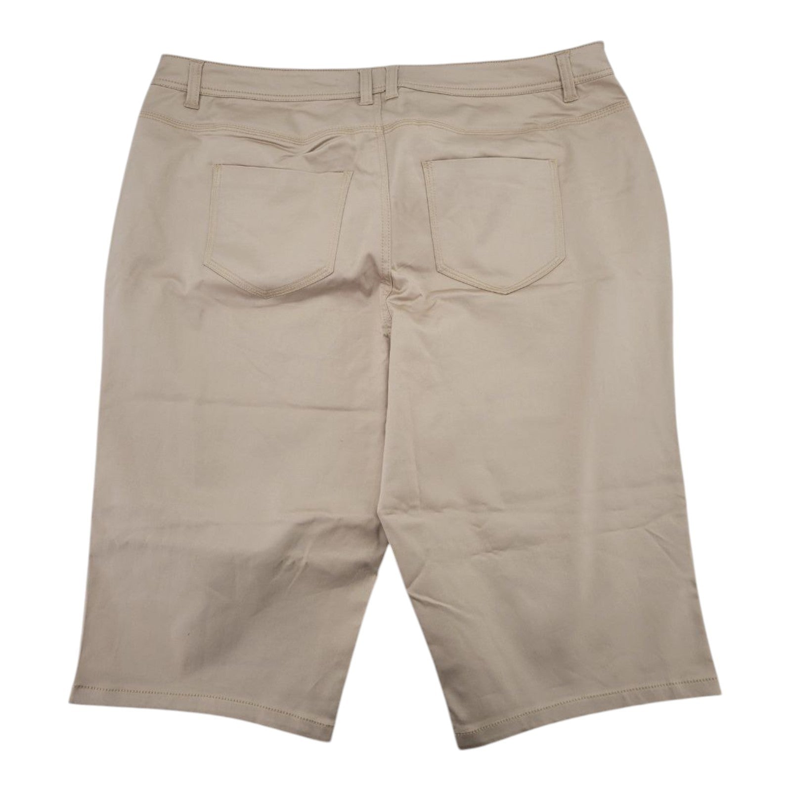 Charter Club Women's Stretch Shorts 16W Beige Sugar Sand Casual Wear