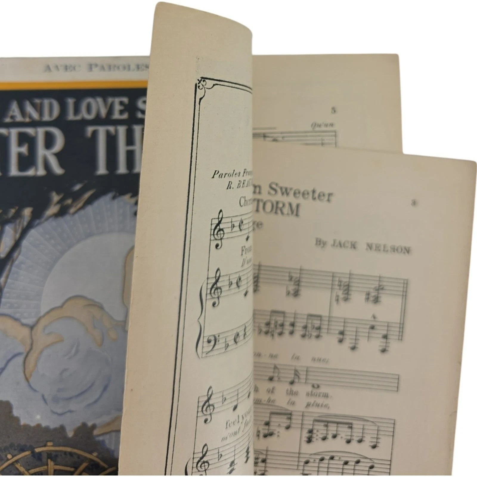 Vintage 1924 Sheet Music Life and Love Seem Sweeter After the Storm Jack Nelson