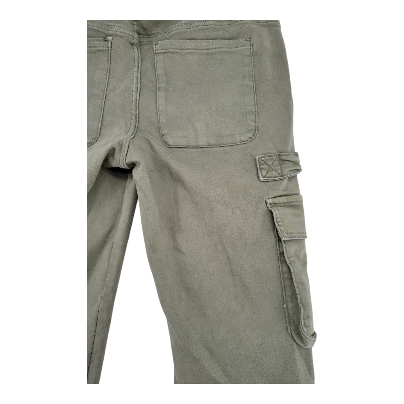 LoveGen Women's Utility Cargo Pants Size 7/29 Multi-Pocket Drawstring Hem