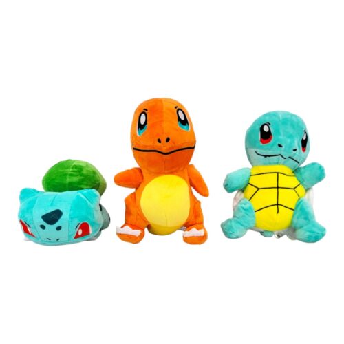 Tomy Pokemon Plush 8 Inch Charmander Bulbasaur Squirtle 3 Pack Stuffed Toys