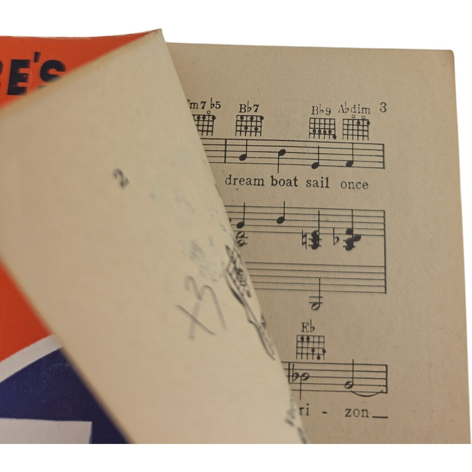 Vintage 1943 There's A Harbor Of Dream Boats by Russ Morgan Sheet Music