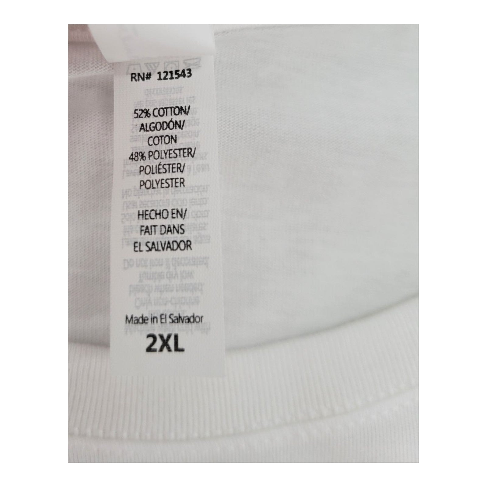 Clementine Women's White Fitted T-Shirt Cotton Blend Short Sleeve 2XL