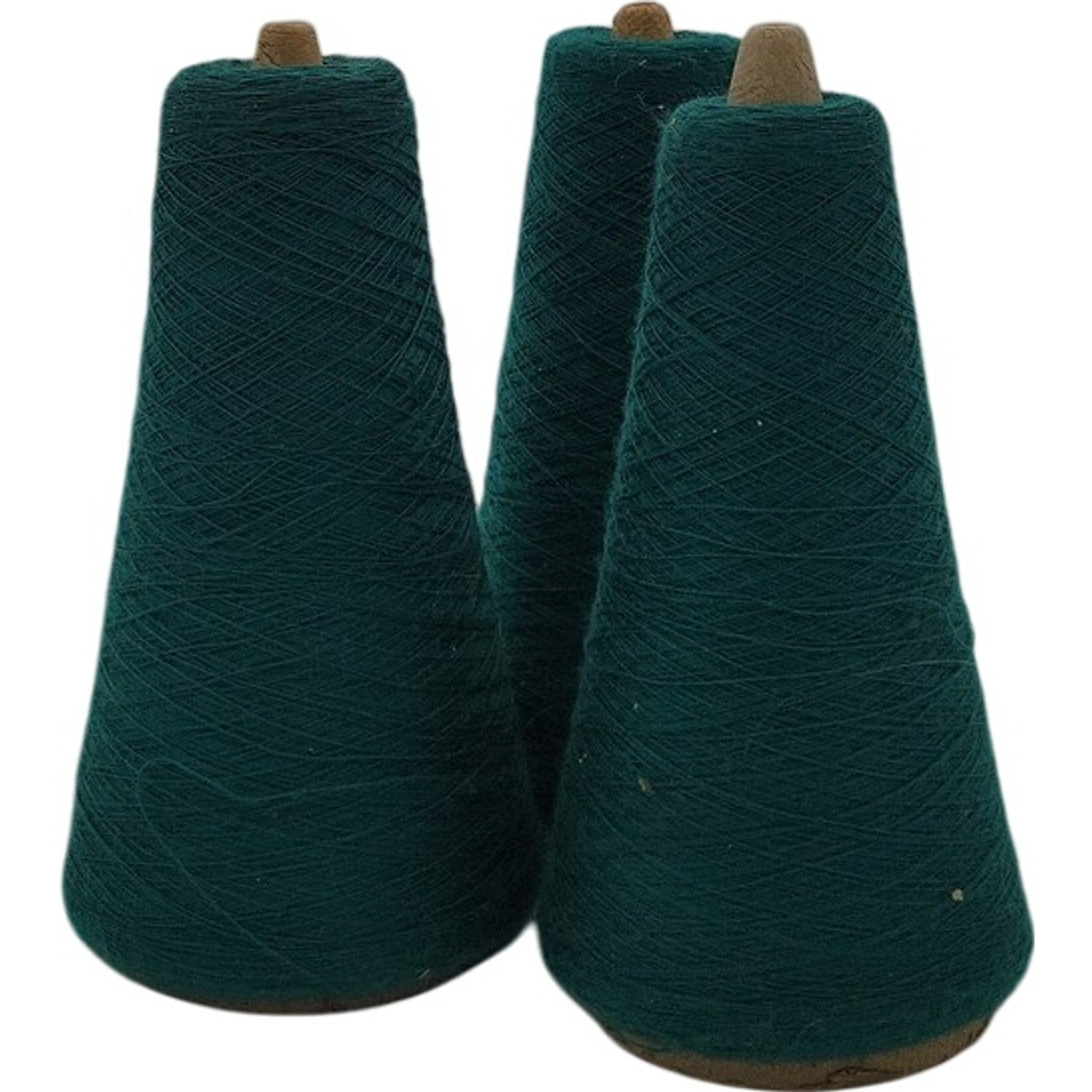 Vintage Phoenix Dye Works Spruce Green Chempun Creslan Cone Yarn 1/28 Lot of 3