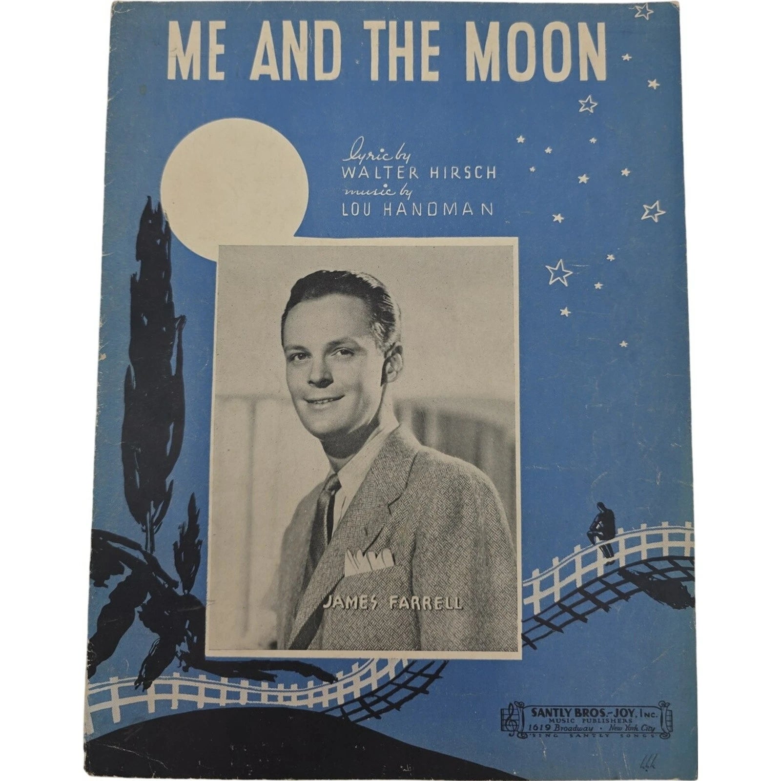 Vintage 1936 Sheet Music Me And The Moon by Walter Hirsch & Lou Handman