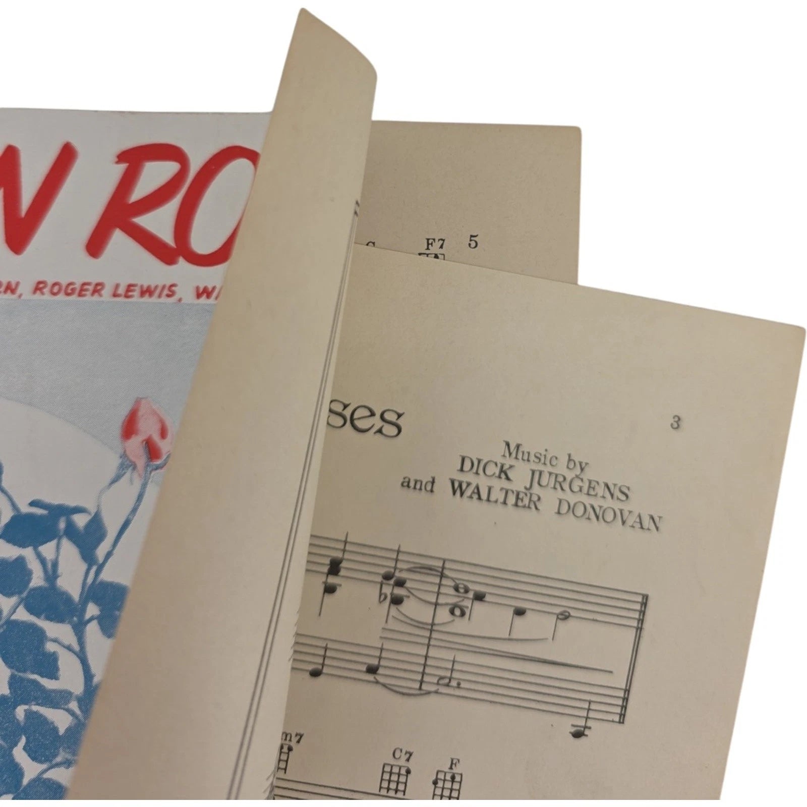 Vintage 1942 One Dozen Roses Sheet Music by Dick Jurgens Walter Donovan