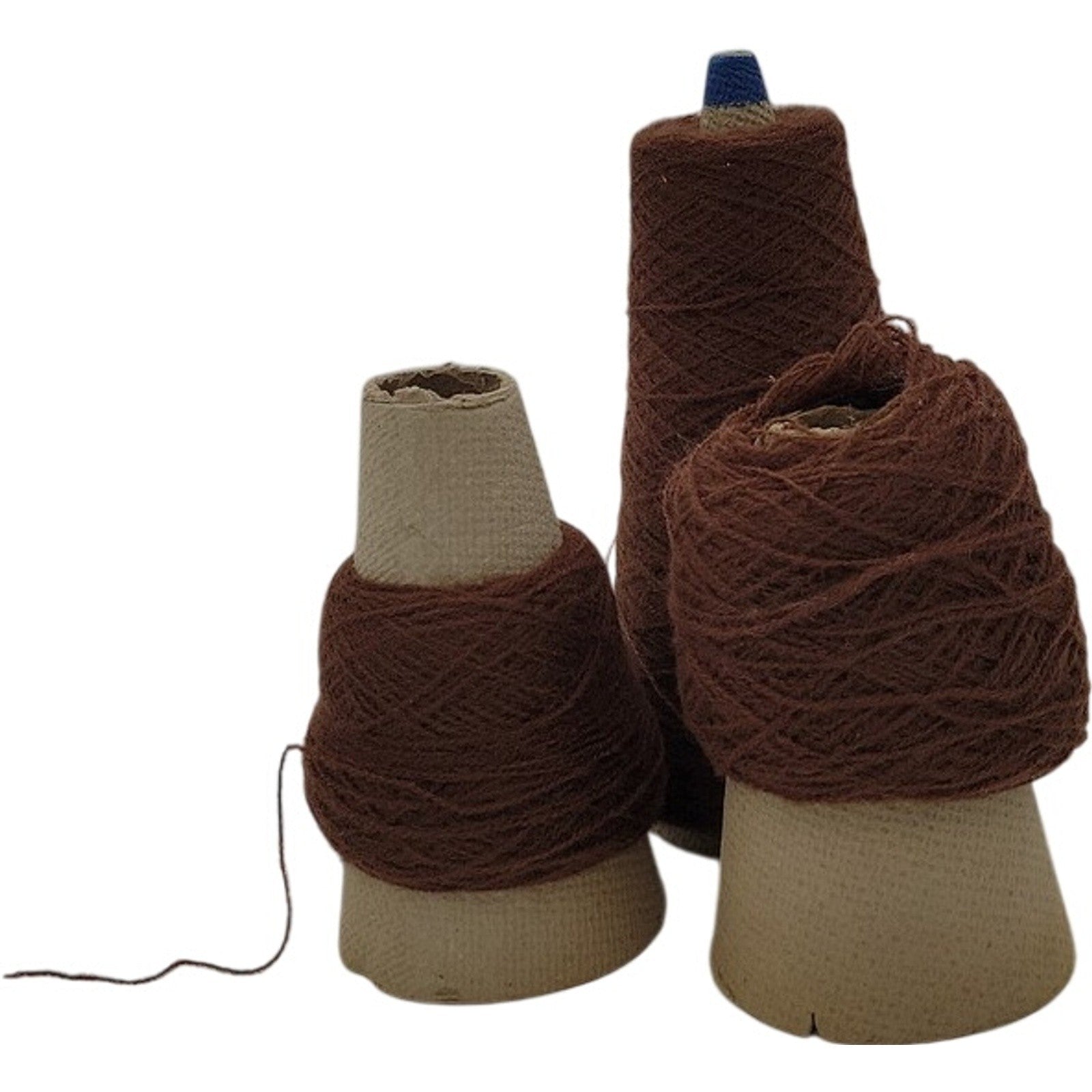 Vintage Templon 2/24 Coffee Brown 100% Acrylic Weaving Cone Yarn Lot of 3