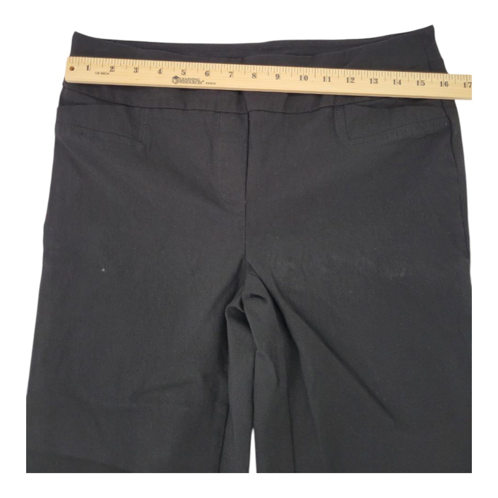 Zac & Rachel Petite Black Pull On Stretch Pants Rayon Blend Womens Size 8P