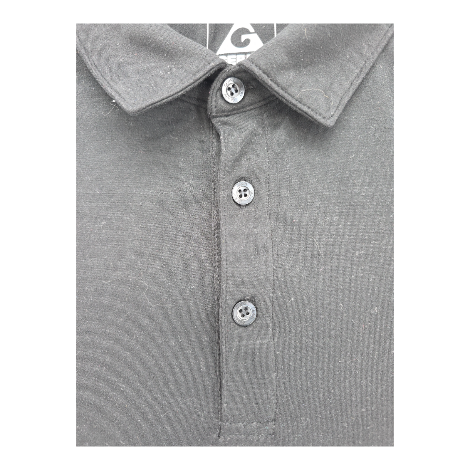 Gerry Mens Polo Shirt Black Short Sleeve Stretch Performance Golf XL