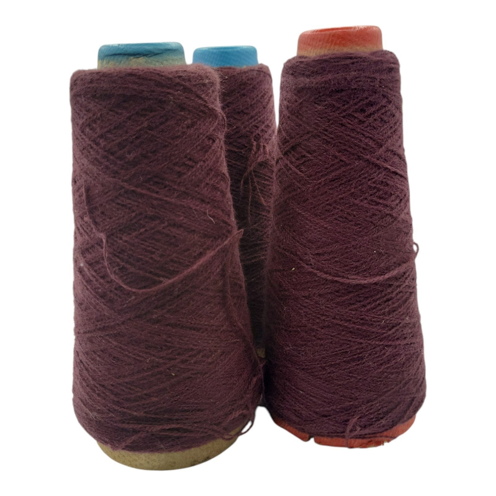 Vintage Spinnerin 2/24 Raisin Heather Yarn Cone Lot of 3