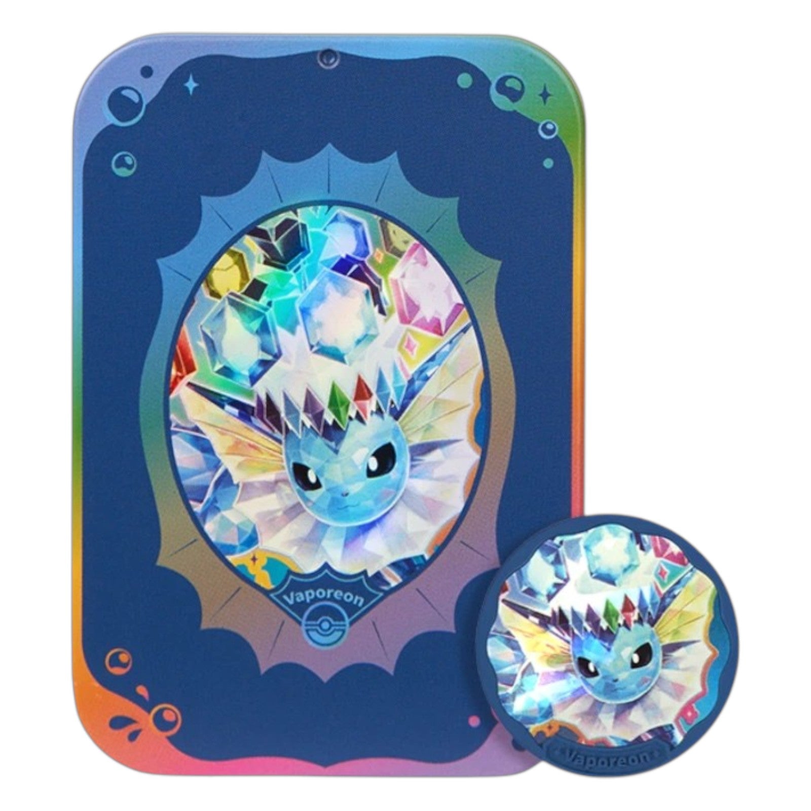 Pokemon TCG Chinese Terastal Gathering Metal Storage Tin Vaporeon